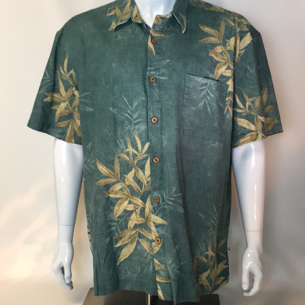 Island Shores Cotton Linen Hawaiian shirt XL